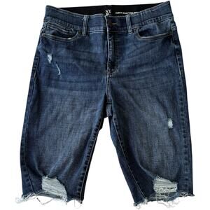 New York & Company 14 Y2K Bermuda Shorts Blue Curvy